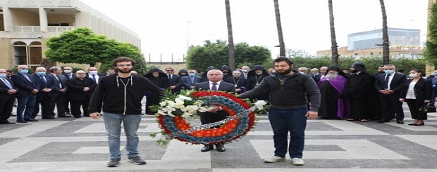 (ممثلي وقادة المجتمع الأرمني بلبنان يكرّمون ذكرى شهداء ...